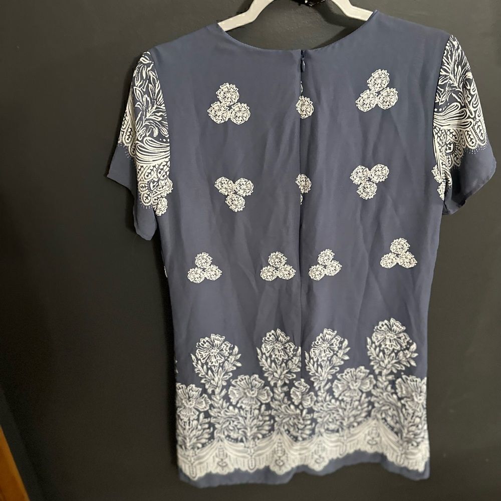 Lulu’s Riverside Slate Blue Floral Print Shift Dress Medium 469752 - Picture 13 of 16